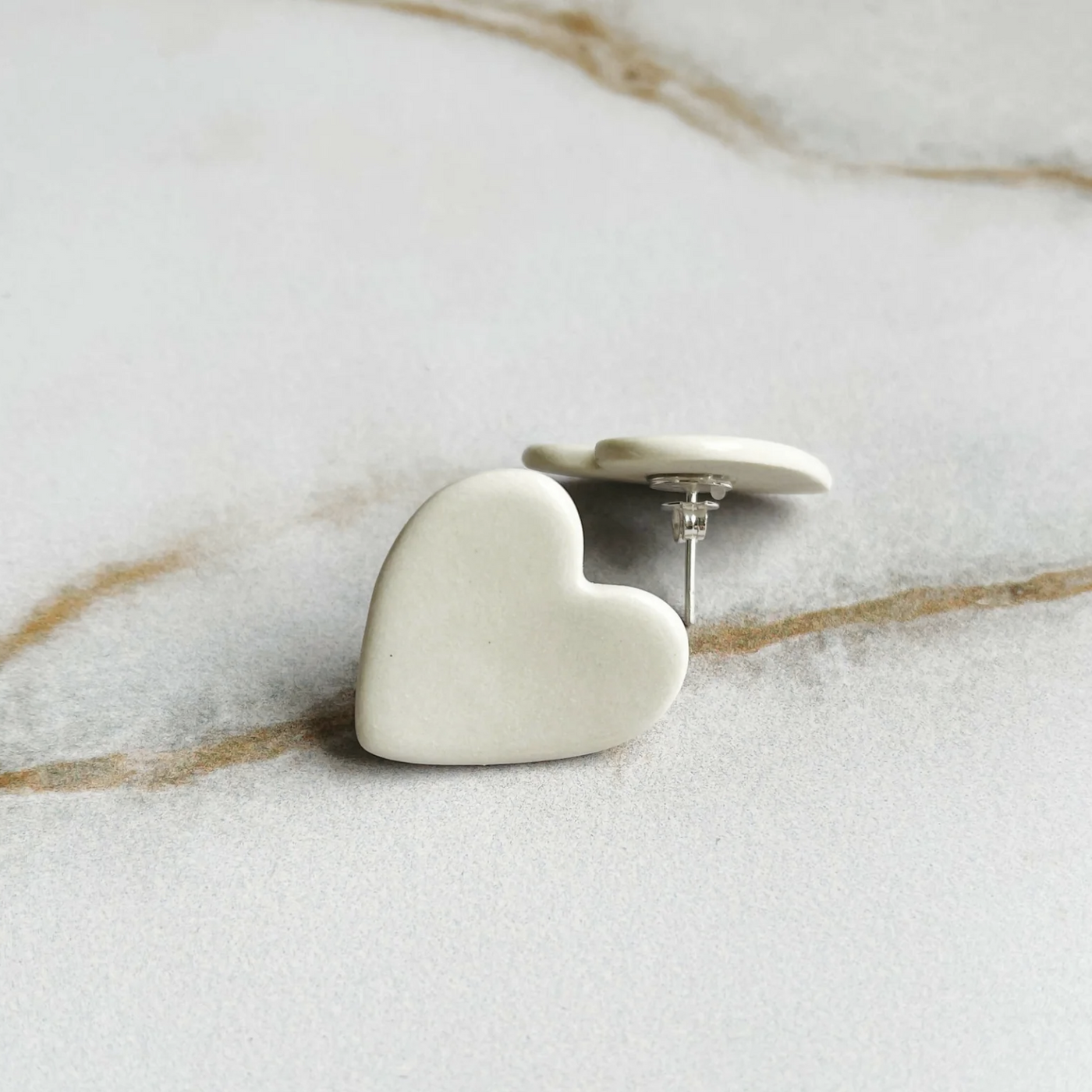 Porcelain Heart Earrings