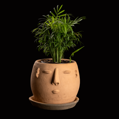 Atzompa Clay Planter with Base Plate "Doña Clara"