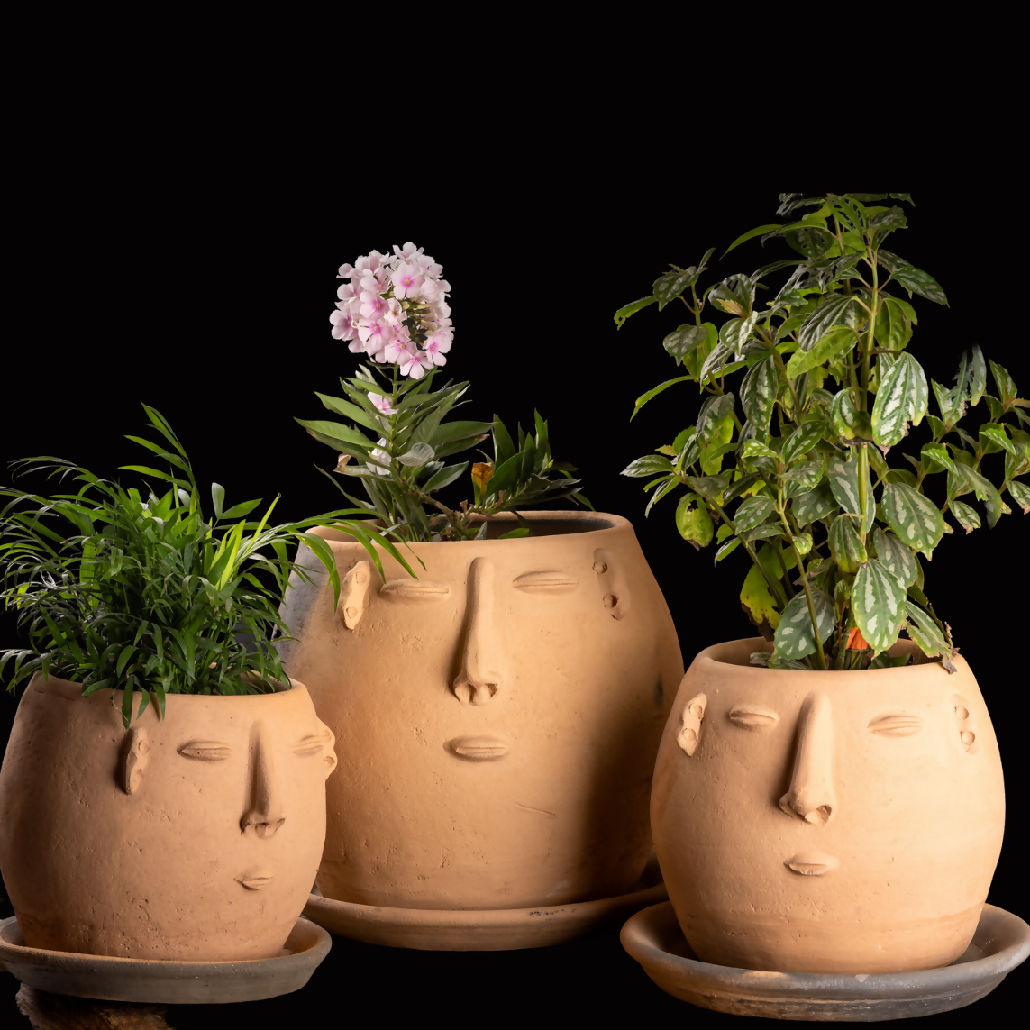 Atzompa Clay Planter with Base Plate "Doña Clara"