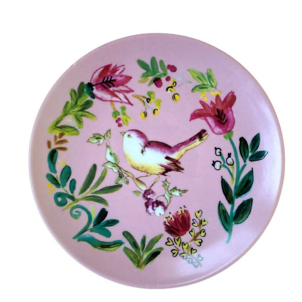 Salad plate Bird Pink Set