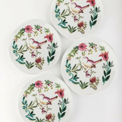 Dinner plate Bird White Set